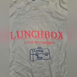 Vintage 80s Rock Indie Band LUNCHBOX Concert shirt Oneita XL